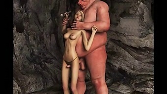 Giant Cock Ejaculates On Cartoon Women In Extreme 3d