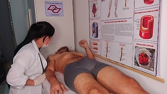 The Guy Got An Instant Hard-On In Front Of The Nurse.